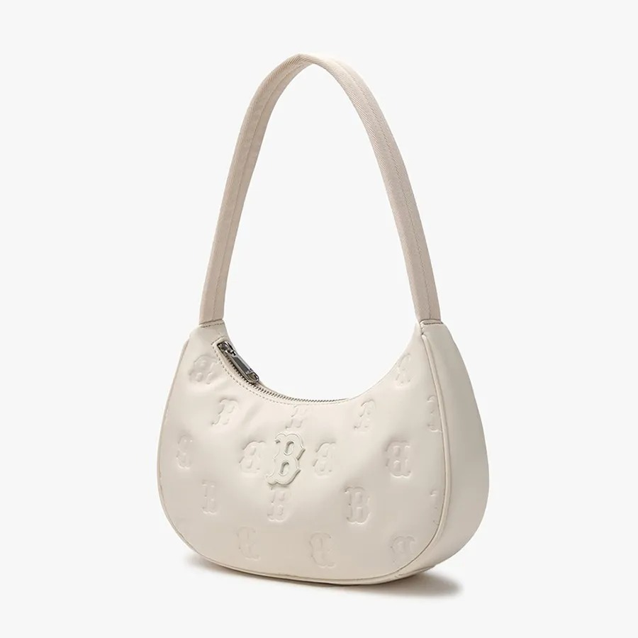 1158 - Túi Kẹp Nách MLB Embo Monogram Boston Red Sox 3ABQS024N 43CRD Trắng  [HÀNG CHÍNH HÃNG]