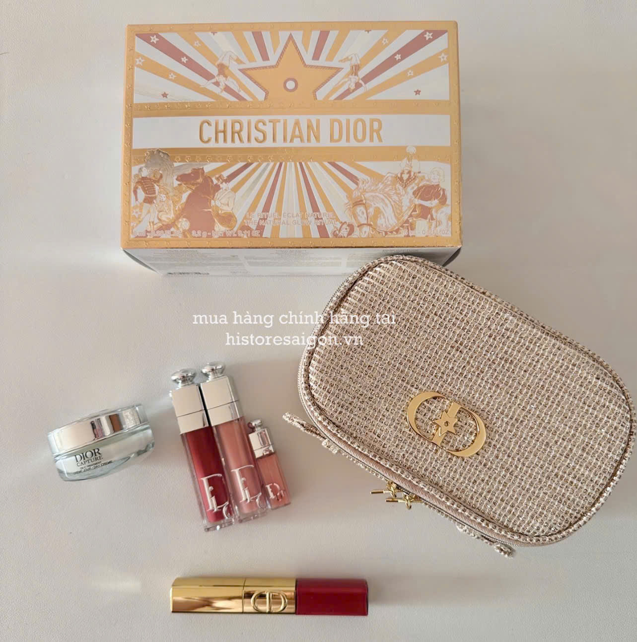 2135 - Túi Dior Crystal Gold Woven Gift - Dior Beauty Xmas Gift (Gift Hãng Tặng Khách) [HÀNG CHÍNH HÃNG]