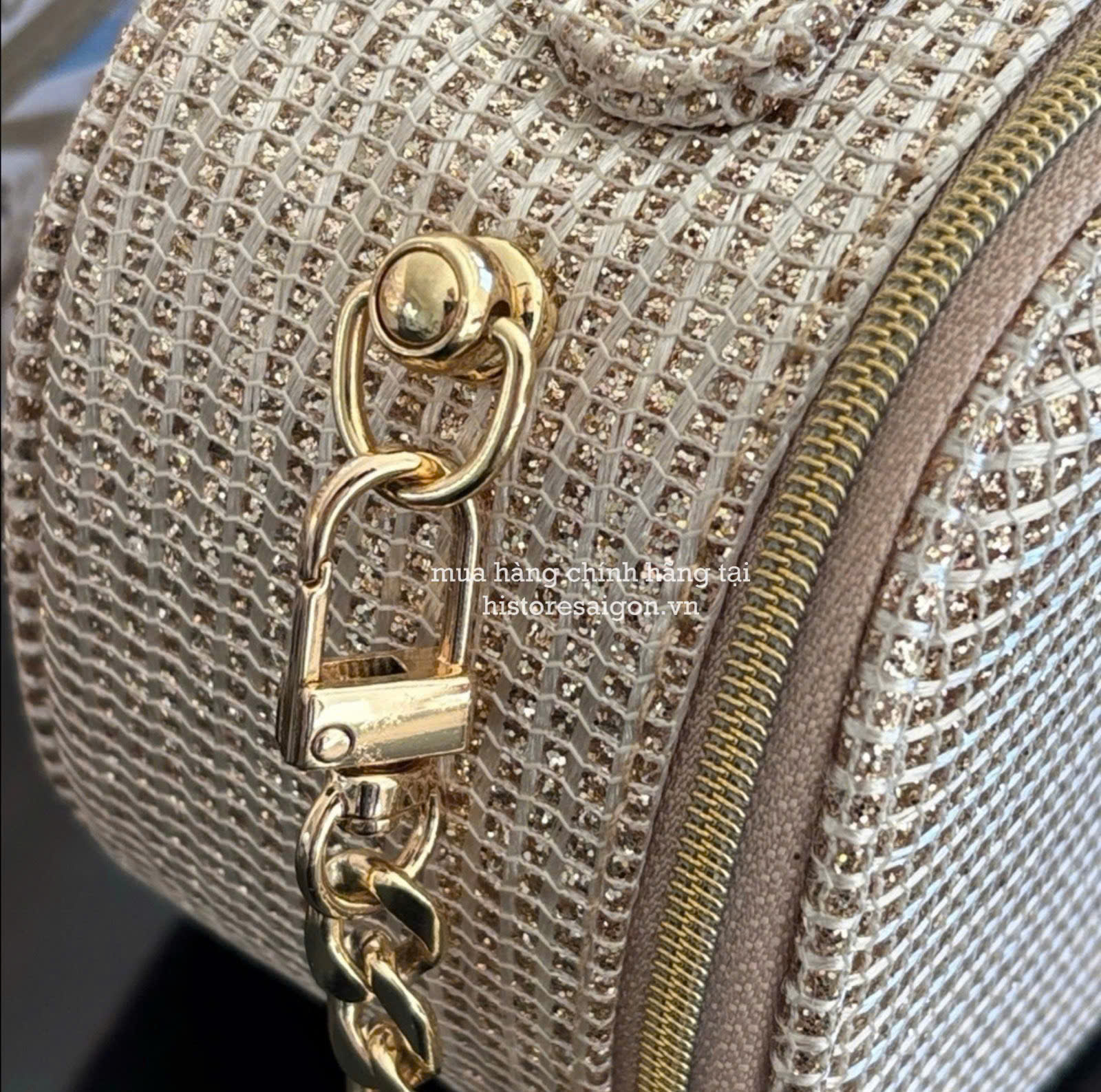 2135 - Túi Dior Crystal Gold Woven Gift - Dior Beauty Xmas Gift (Gift Hãng Tặng Khách) [HÀNG CHÍNH HÃNG]