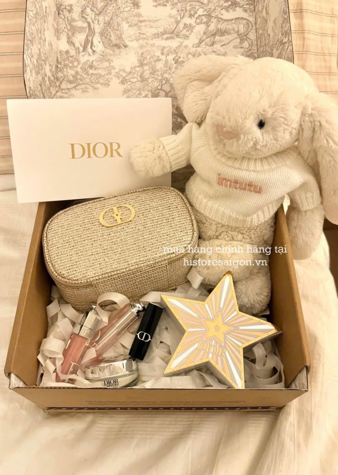 2135 - Túi Dior Crystal Gold Woven Gift - Dior Beauty Xmas Gift (Gift Hãng Tặng Khách) [HÀNG CHÍNH HÃNG]