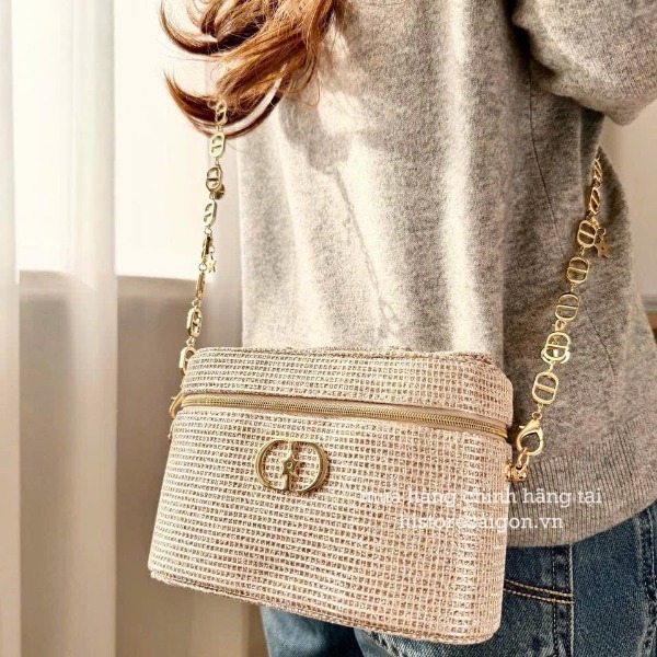 2713 - Túi Dior Crystal Gold Woven Gift Party - Dior Beauty Xmas Gift (Gift Hãng Tặng Khách) [HÀNG CHÍNH HÃNG]