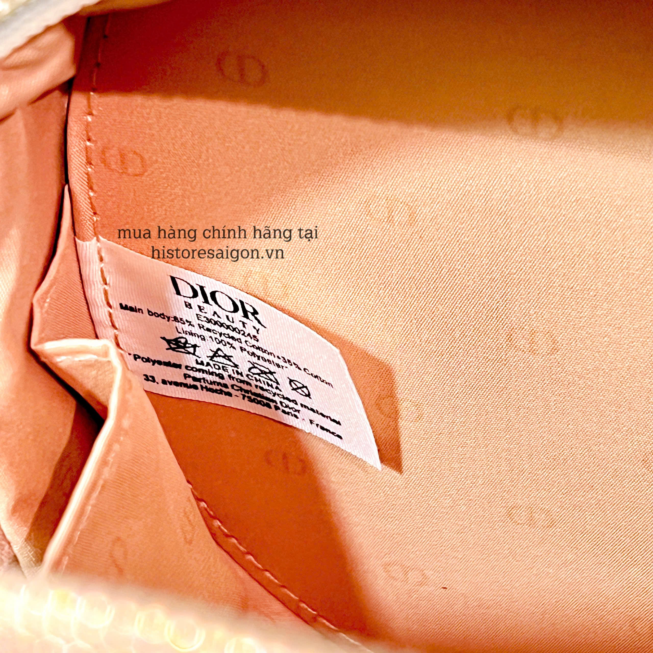 2079 - Túi Dior Gift Crystal Gold Woven Round Pouch - Dior Pouch Beauty Xmas Gift (Gift Hãng Tặng Khách) [HÀNG CHÍNH HÃNG]