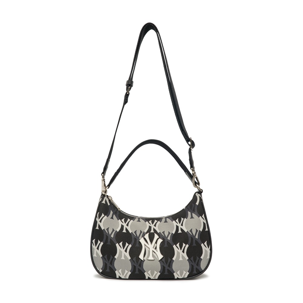 1160 - Túi Kẹp Nách MLB Argyle Monogram Strap Hobo Bag New York Yankees Đen 3ABQS072N-50BKS [HÀNG CHÍNH HÃNG]