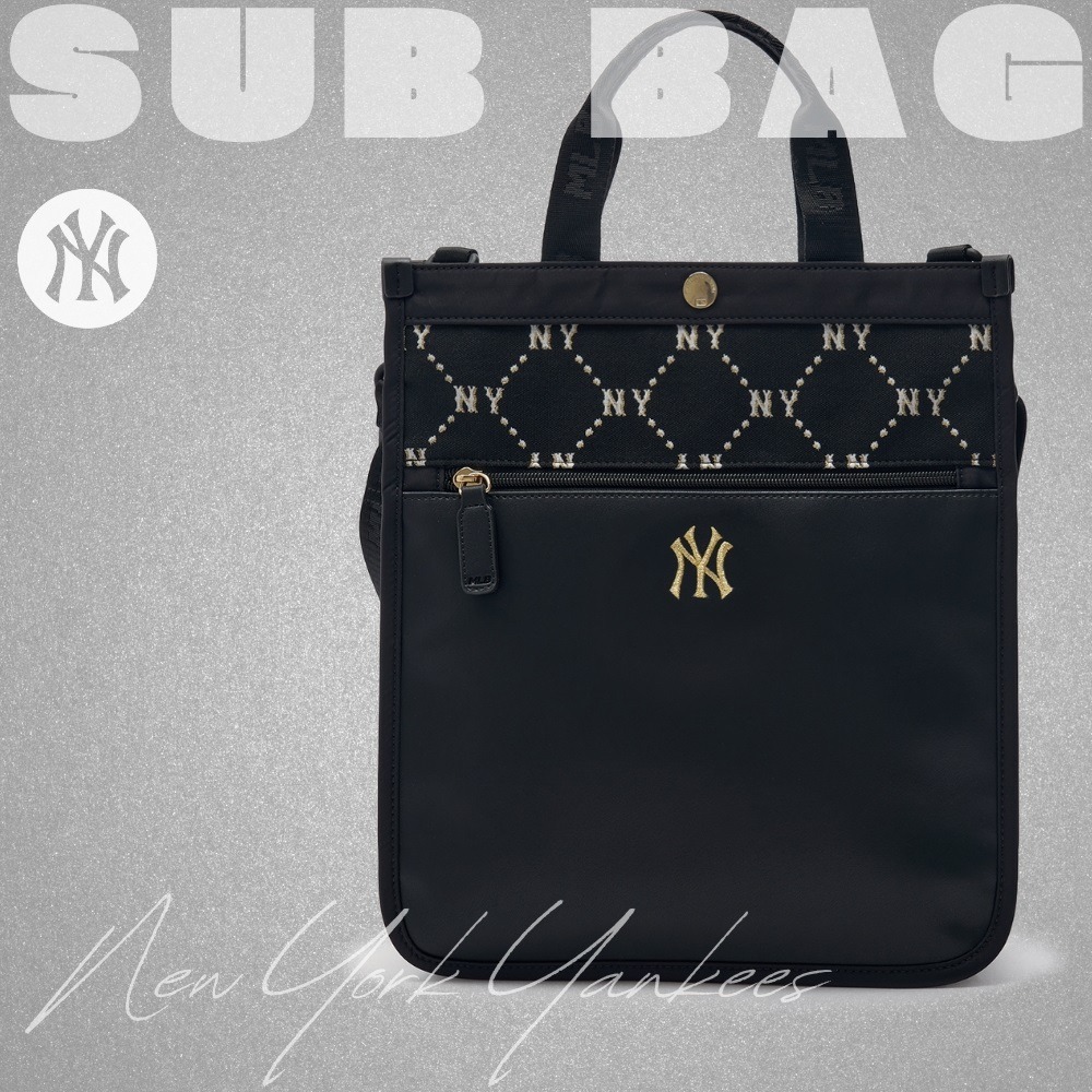 562 -  Túi MLB NY Monogram Sub Bag - Túi Đứng - Đen - Code 7AUBMD34N 50BKS [HÀNG CHÍNH HÃNG]
