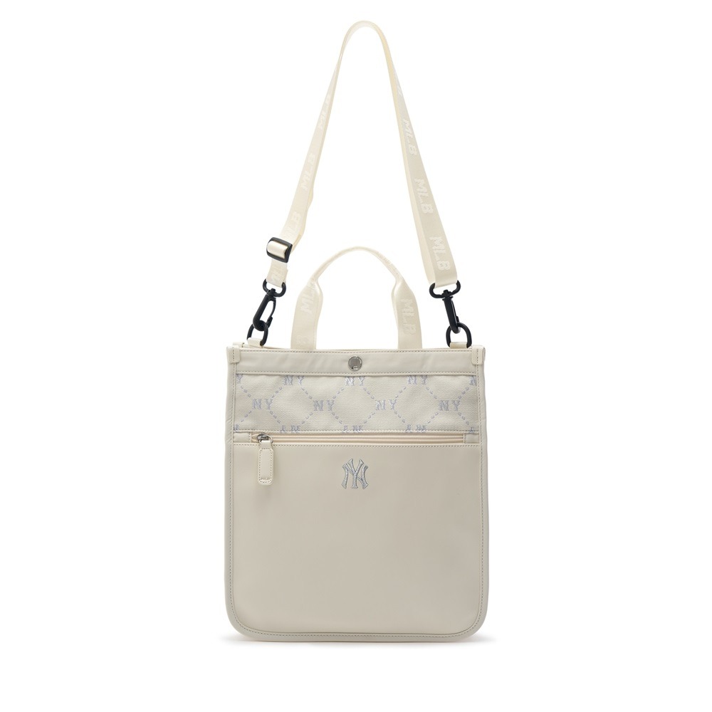 564 -  Túi MLB NY Monogram Sub Bag - Túi Đứng - Trắng Kem - Code 7AUBMD34N 50IVS [HÀNG CHÍNH HÃNG]