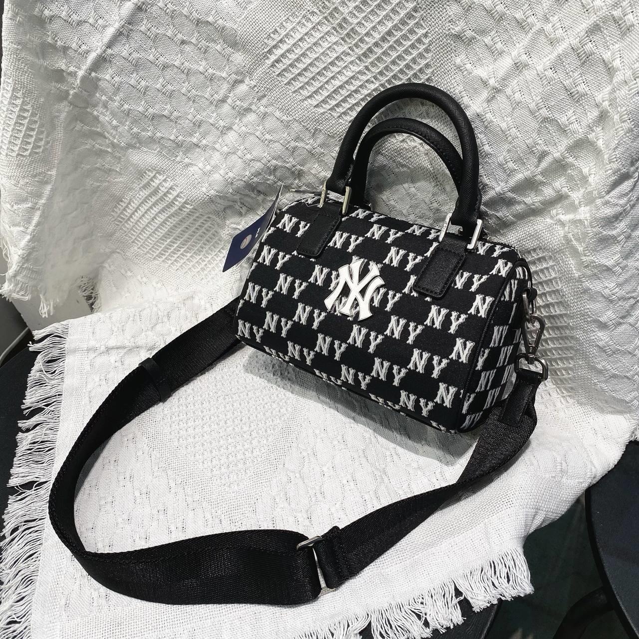 502 -  Túi MLB Classic Monogram Jacquard Boston Bag New York Yankees Black Monogram - Đen - Code 3ABWS013N-50BKS [HÀNG CHÍNH HÃNG]