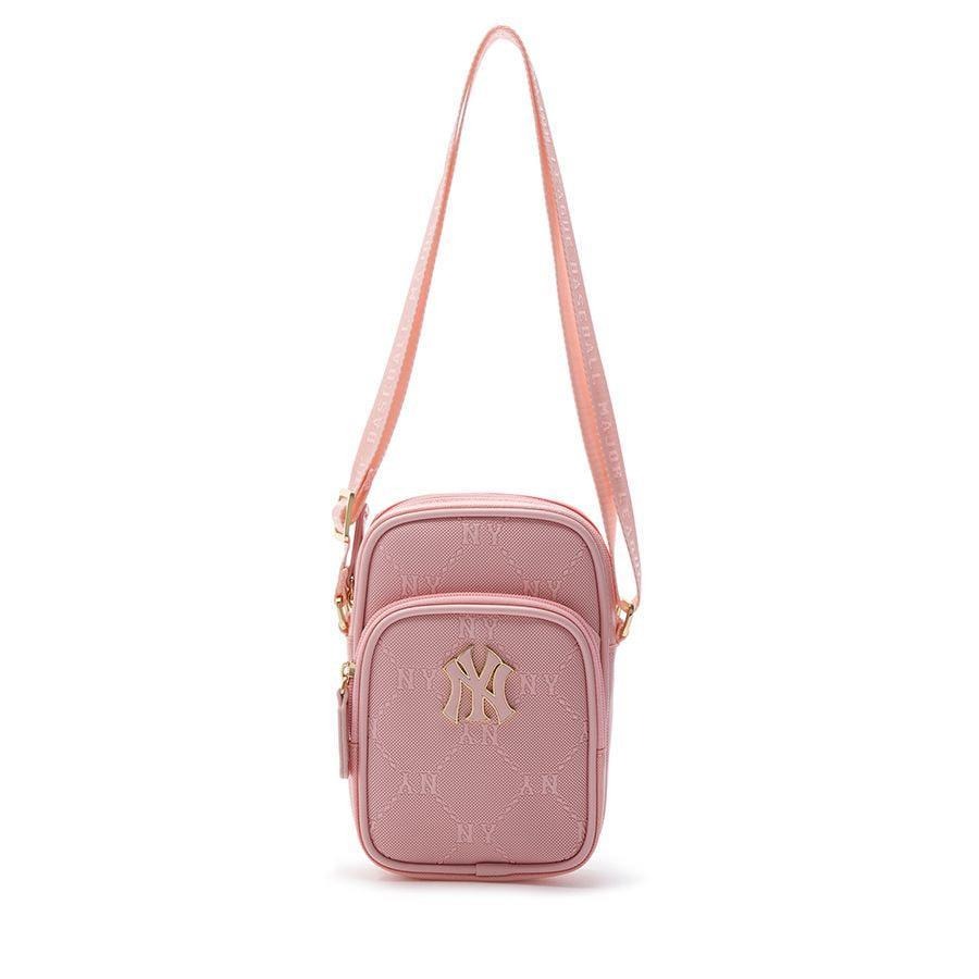 494 -  Túi MLB NY Monogram Mini - Hồng Pinky - Code 7ACRMDD4N-50PKM [HÀNG CHÍNH HÃNG]
