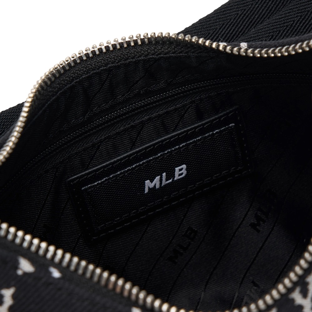 888 -  Túi MLB Monogram Jacquard Hobo Bag New York Yankees - Black - Kẹp nách - Code 3ABQS014N-50BKS [HÀNG CHÍNH HÃNG]