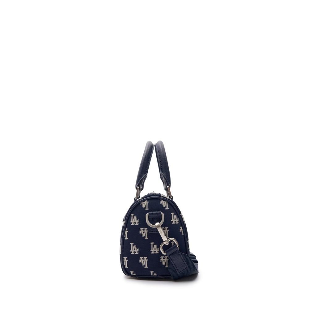 501 -  Túi MLB Korea Monogram Jacquard Boston Bag LA Dodgers D.Navy - Xanh Navy Monogram - Code 3ABWS013N-07NYD [HÀNG CHÍNH HÃNG]
