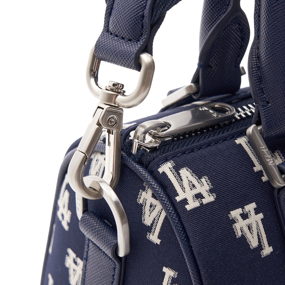 501 -  Túi MLB Korea Monogram Jacquard Boston Bag LA Dodgers D.Navy - Xanh Navy Monogram - Code 3ABWS013N-07NYD [HÀNG CHÍNH HÃNG]