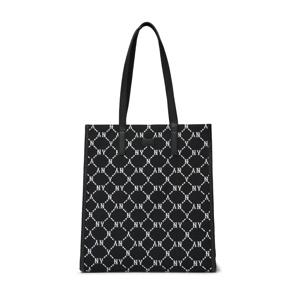 744 -  Túi MLB Tote Mono Diamond Jackquard NY Black - Đen - Code 3AORM012N 50BKS [HÀNG CHÍNH HÃNG]