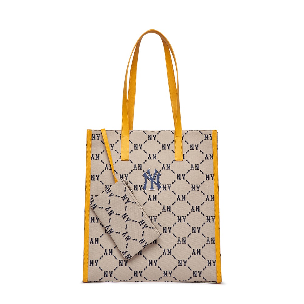 743 -  Túi MLB Tote Mono Diamond Jackquard NY Beige - Be - Code 3AORM012N 50BGS [HÀNG CHÍNH HÃNG]