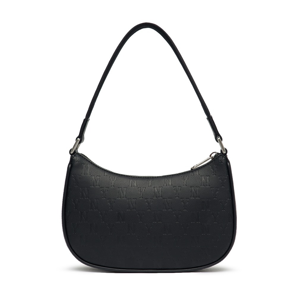 889 -  Túi MLB Monogram Embossed Hobo Bag New York Yankees - Black - Kẹp nách - Code 3ABQS022N 50BKS [HÀNG CHÍNH HÃNG]