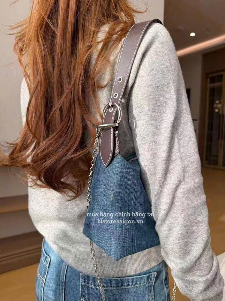 2066 - Túi Prada Gift Denim Shoulder Bag (Gift Hãng Tặng Khách) [HÀNG CHÍNH HÃNG]