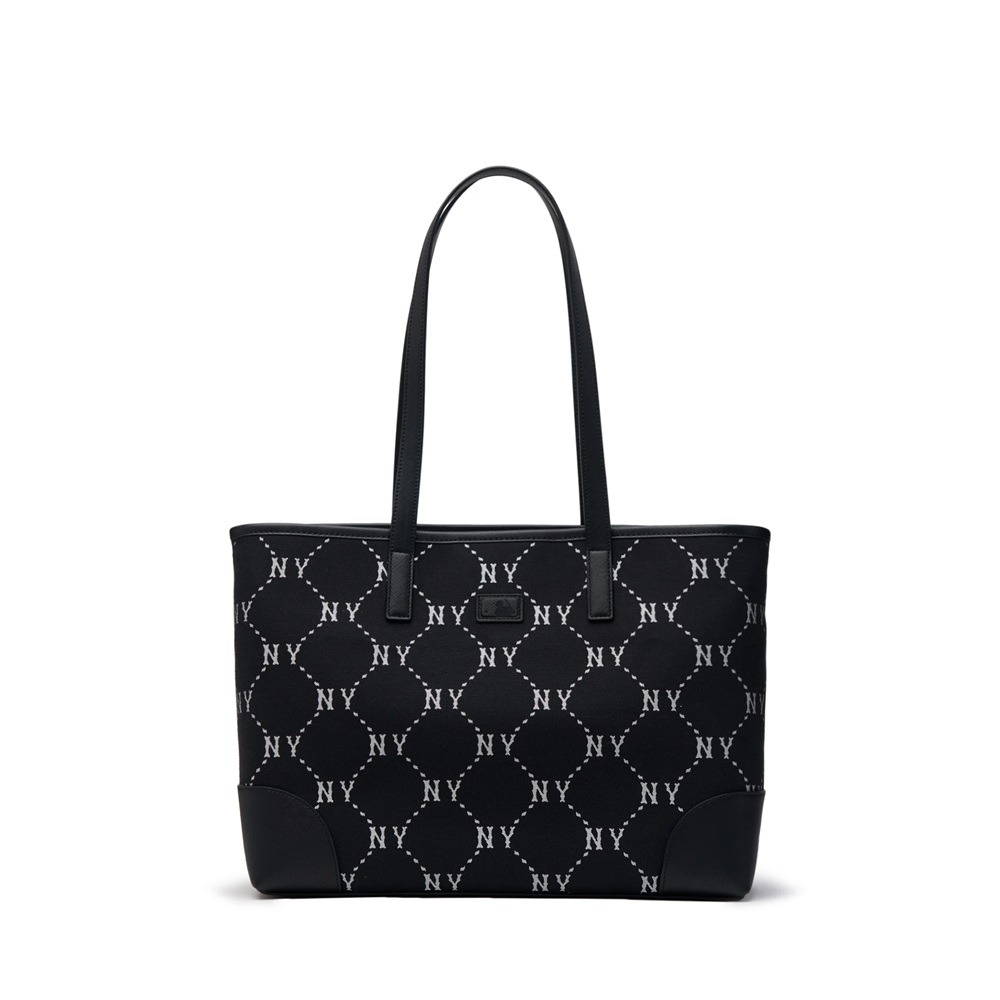 1102 -  Túi MLB Tote Diamond Monogram Jacquard New York Yankees ''Black'' - Code 3AORL014N 50BKS [HÀNG CHÍNH HÃNG]