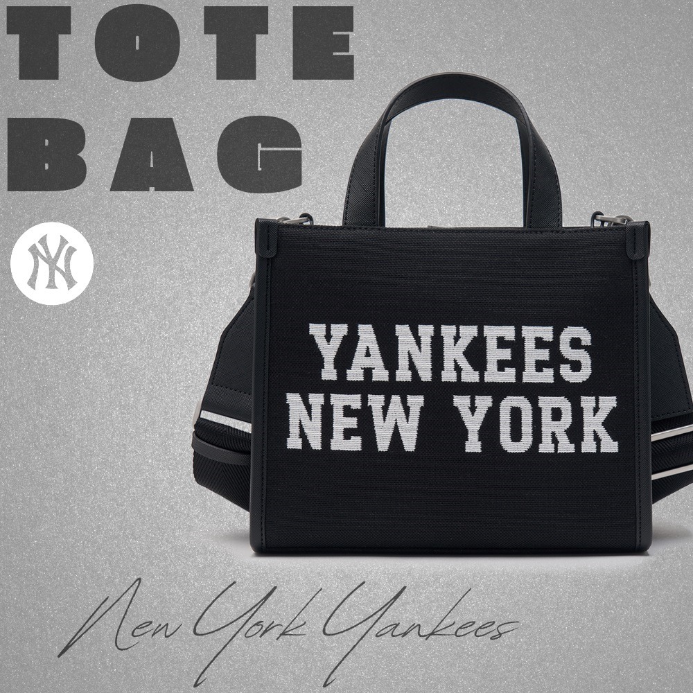 1134 - Túi MLB Korea Varsity Jacquard Tote Bag New York Yankees Black - Code 3AORS024N 50BKS [HÀNG CHÍNH HÃNG]