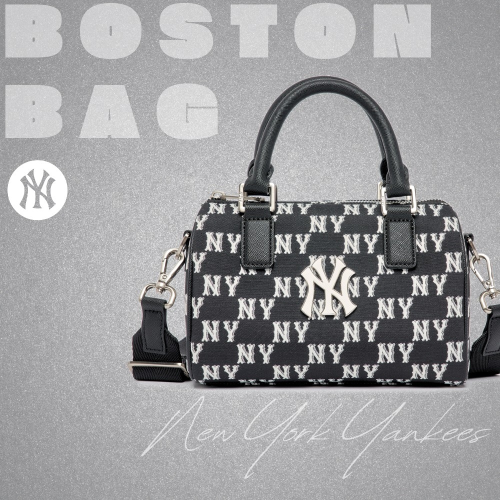 502 -  Túi MLB Classic Monogram Jacquard Boston Bag New York Yankees Black Monogram - Đen - Code 3ABWS013N-50BKS [HÀNG CHÍNH HÃNG]