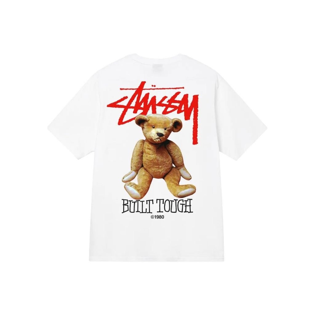 852 -  Áo Stussy Built Tough Bear - White - Code 1904893 [HÀNG CHÍNH HÃNG]