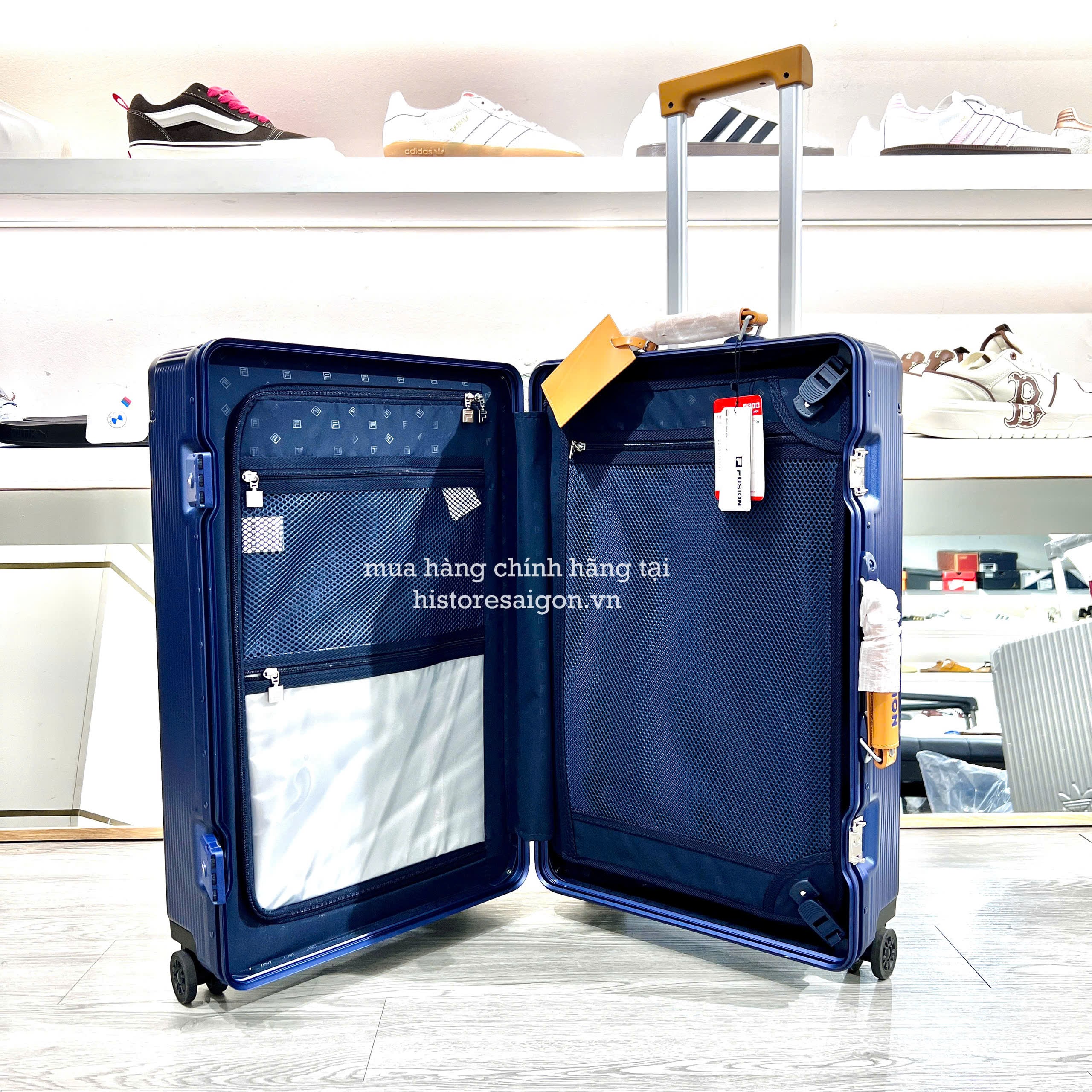 2728 - Vali Fila Xanh LV Size 24 Ký Gửi Embossed Logo [HÀNG CHÍNH HÃNG]