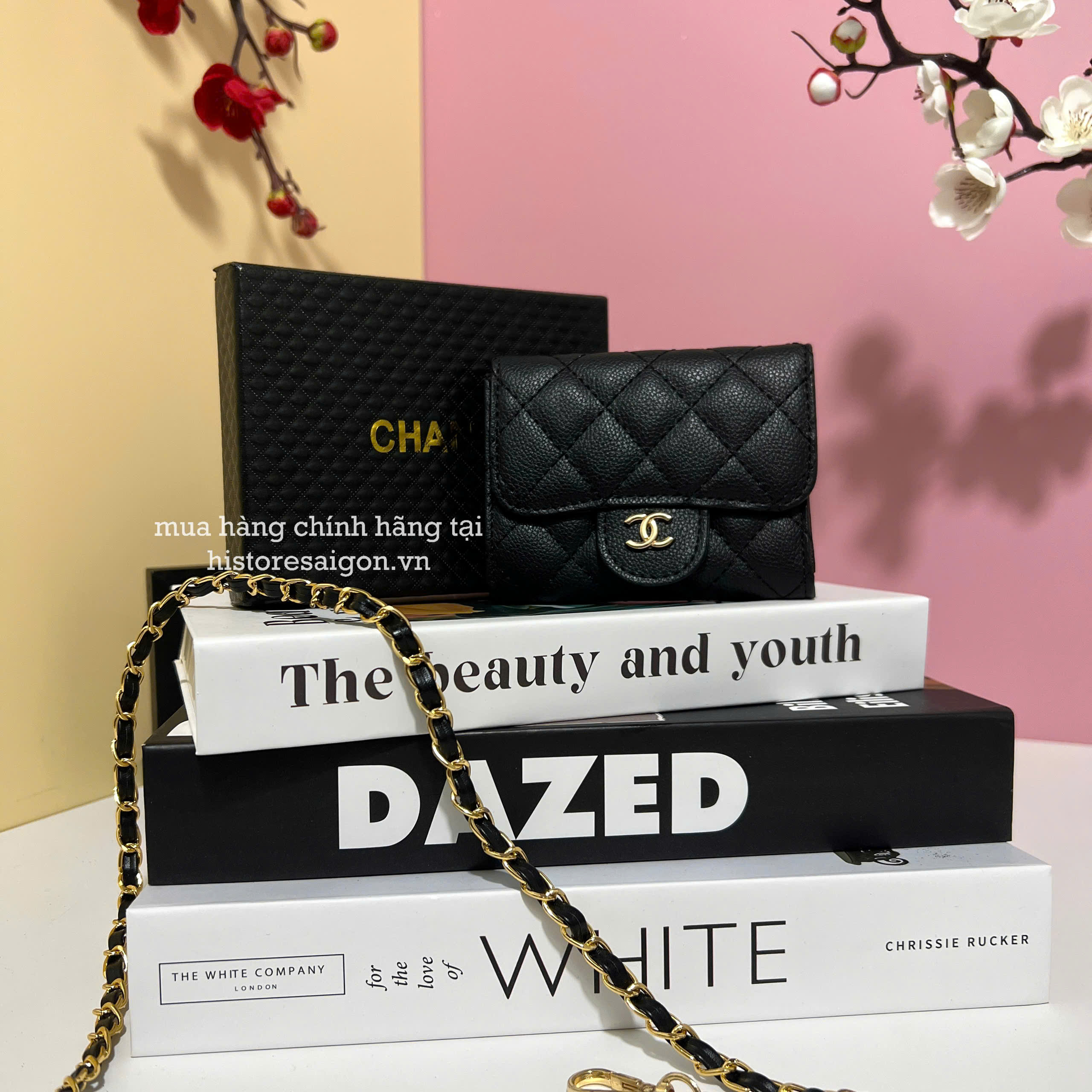 2590 - Ví Chanel Classic Gift Đen (Gift Hãng Tặng Khách) [HÀNG CHÍNH HÃNG]