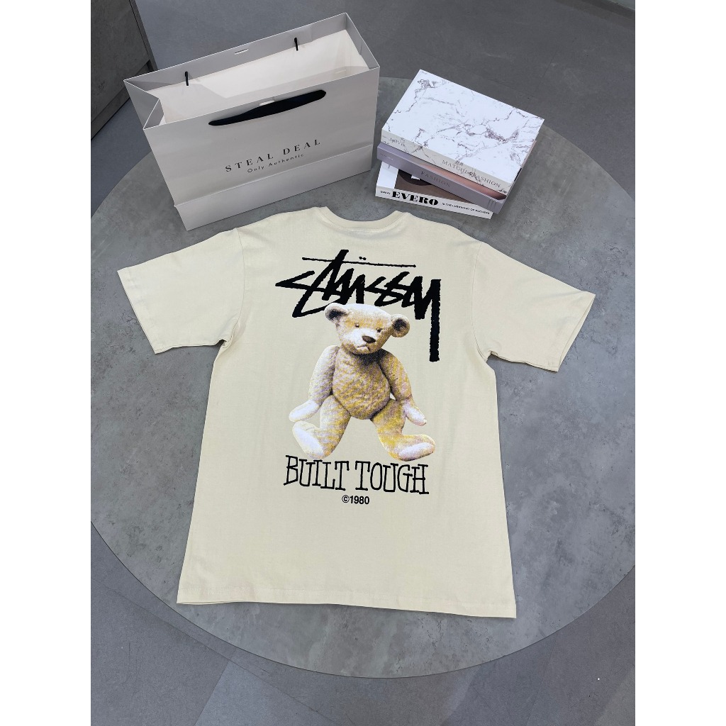 853 -  Áo Stussy Built Tough Bear - Beige - Code 1904893 [HÀNG CHÍNH HÃNG]