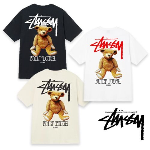 852 -  Áo Stussy Built Tough Bear - White - Code 1904893 [HÀNG CHÍNH HÃNG]
