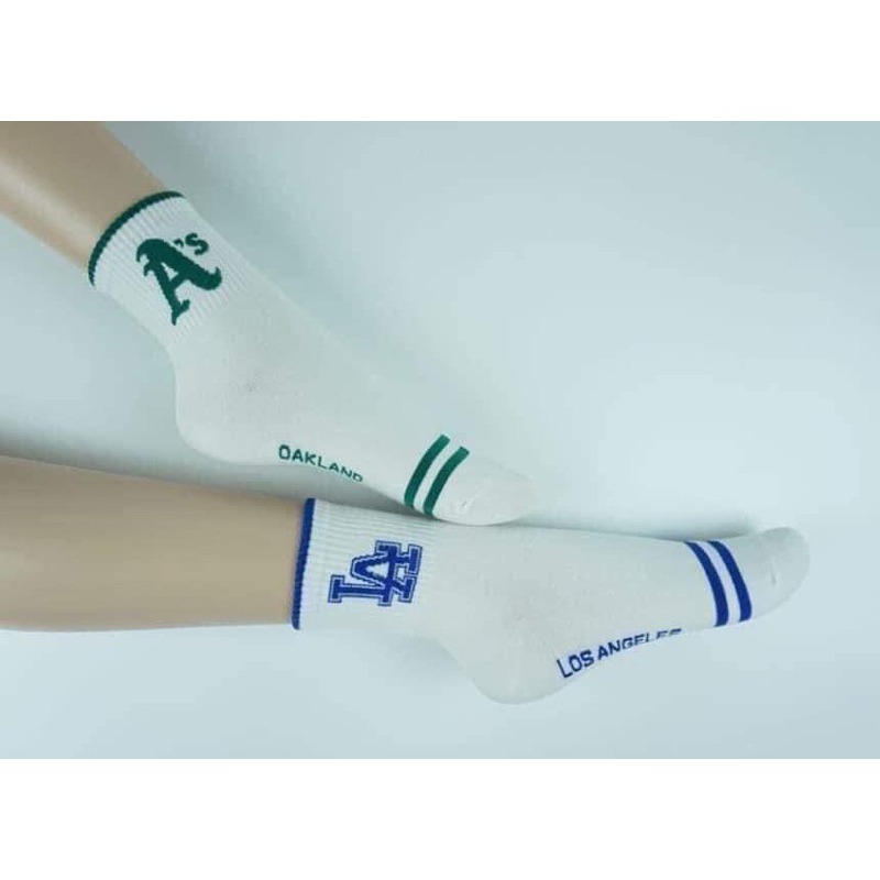 245 -  Vớ/Tất Korea MLB Thể Thao - Cổ Lửng - LA Xanh Dương [HÀNG CHÍNH HÃNG]