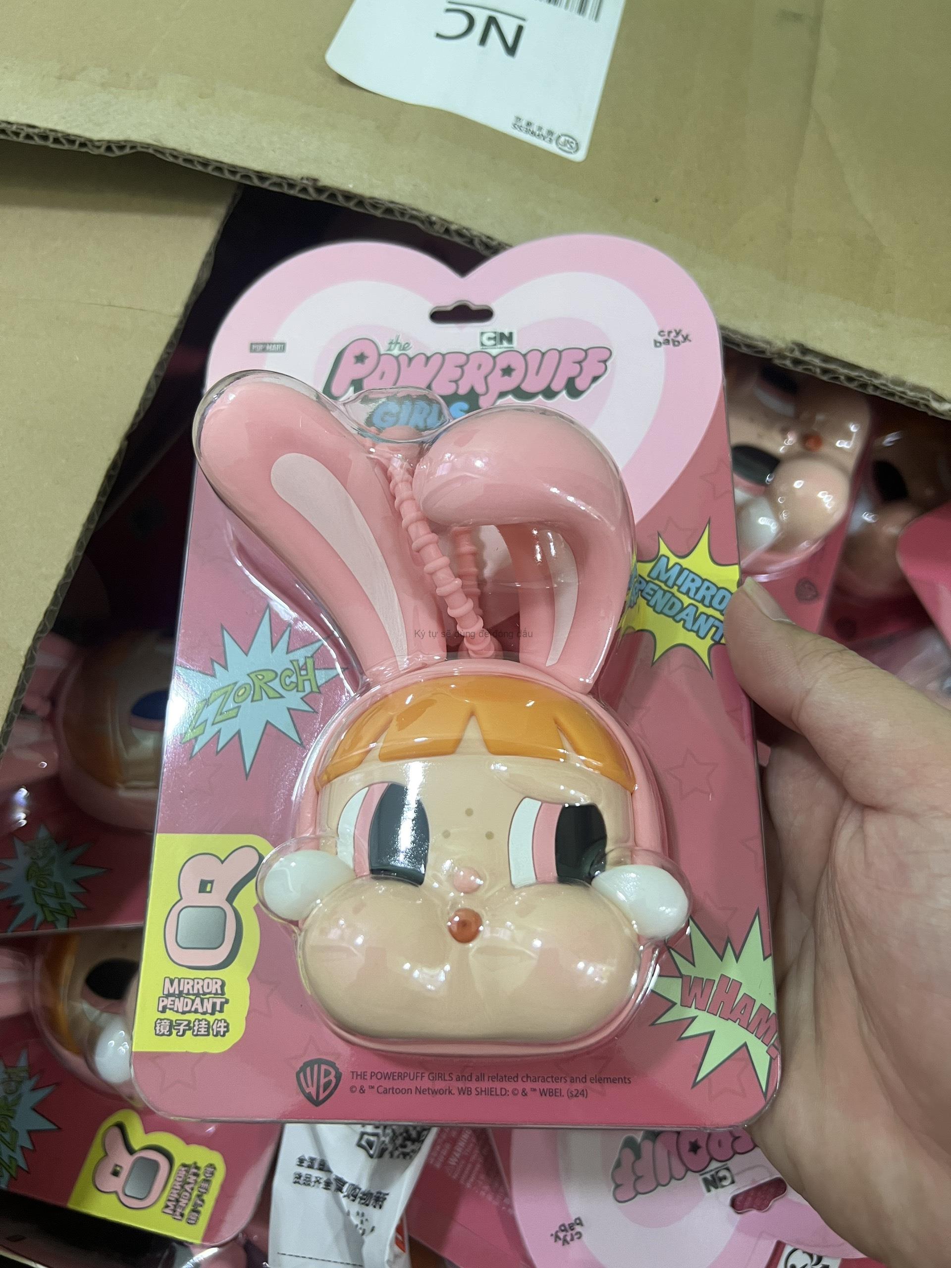 1160 - Gương CRYBABY Powerpuff Girls  - The CRYBABY × Powerpuff Girls Series-Mirror Pendant Art Toy [HÀNG CHÍNH HÃNG] POPMART