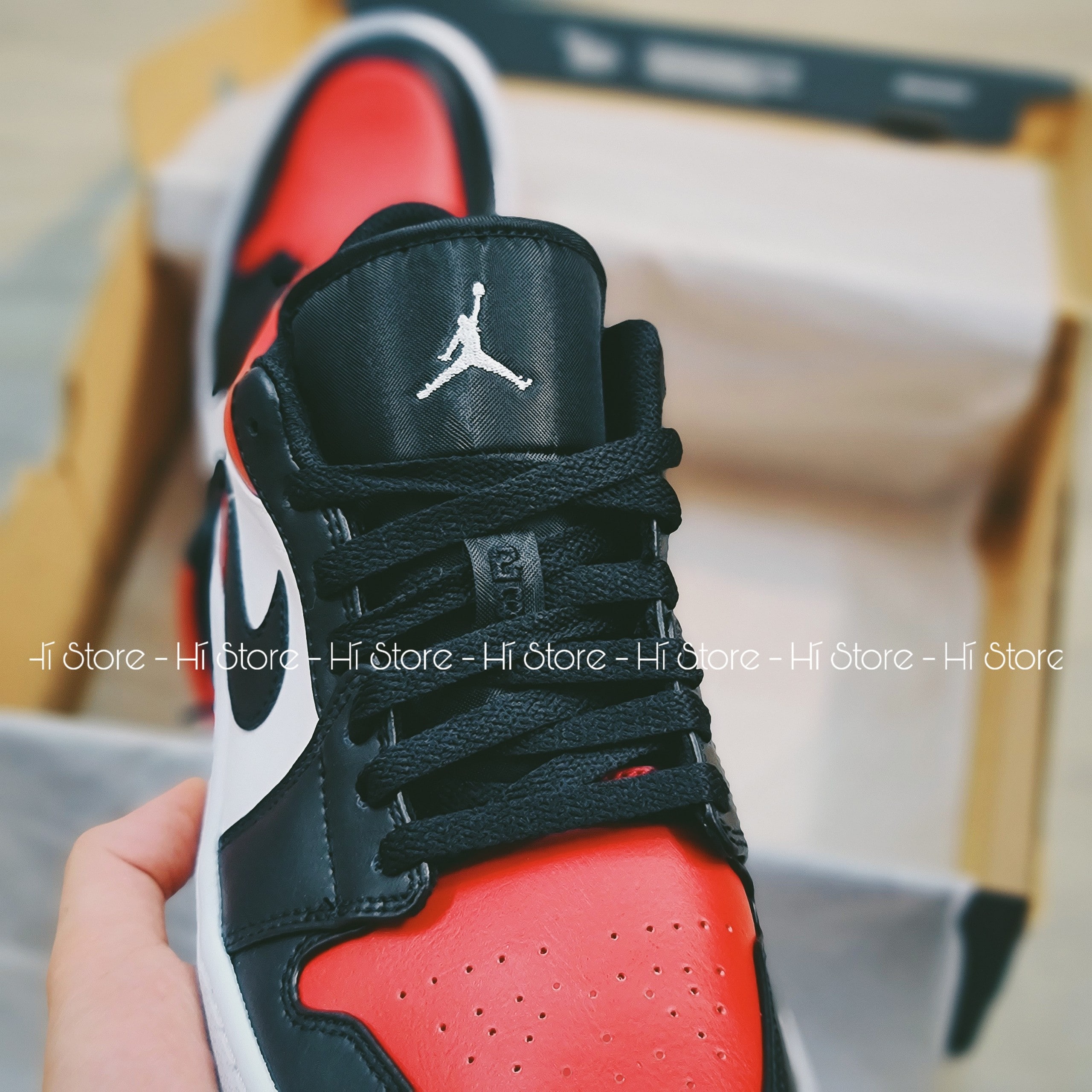 725 - (074) Giày Nike Jordan 1 Low Bred Toe 553558 161 | 553560-612 | 553558-612 [HÀNG CHÍNH HÃNG]