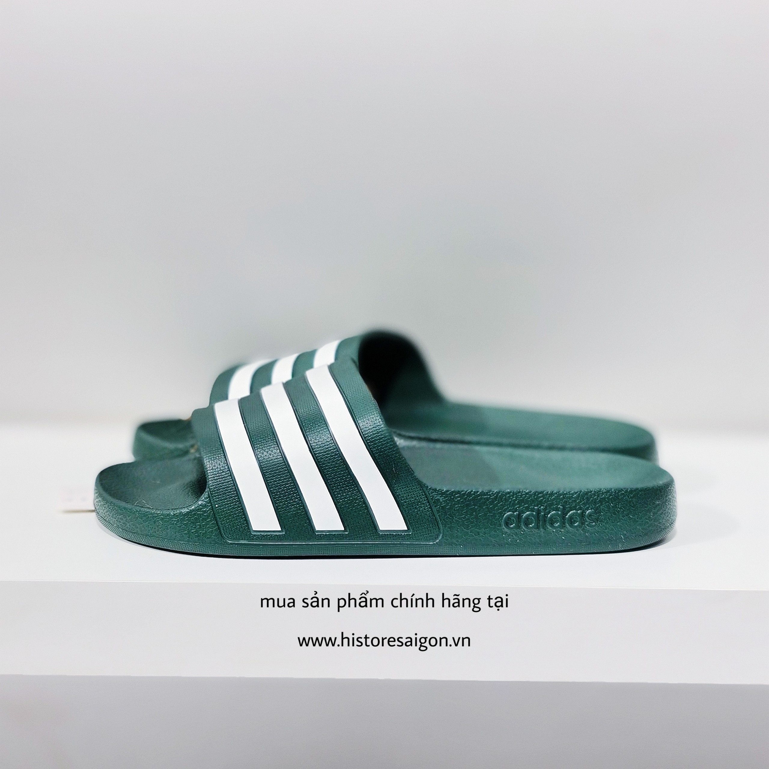 153 -  Dép Adidas Aqua Slide - Xanh Rêu [HÀNG CHÍNH HÃNG]