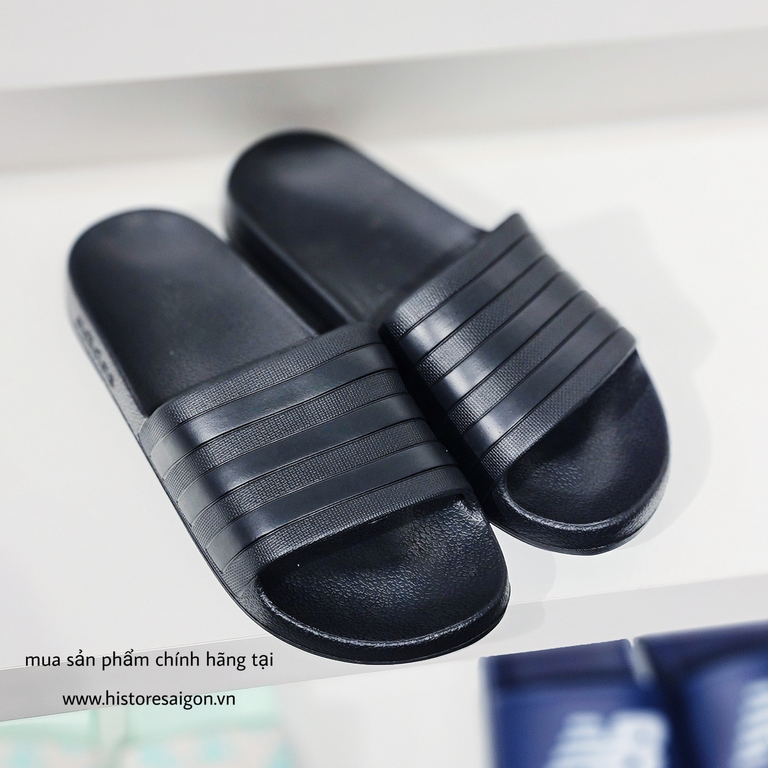 151 -  Dép Adidas Aqua Slide - Full Đen [HÀNG CHÍNH HÃNG]