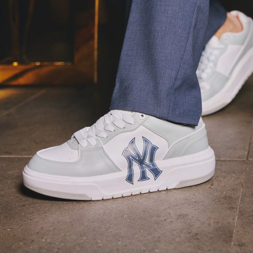 035 -  Giày MLB Liner NY White Grey - Xám - Code 3ASXCA12N [HÀNG CHÍNH HÃNG]