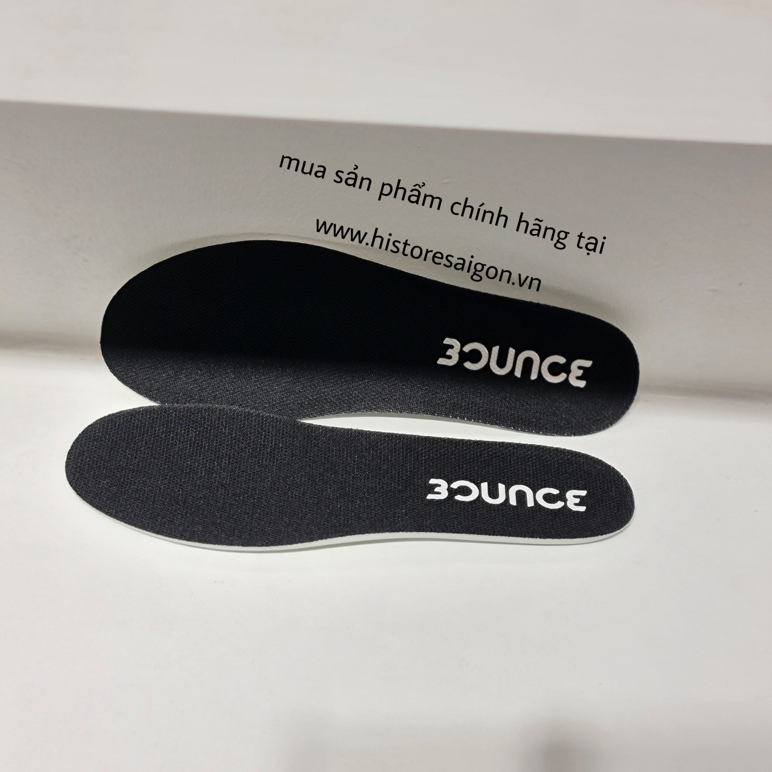 107 -  Lót giày Adidas Bounce - Đen chữ Trắng [HÀNG CHÍNH HÃNG]
