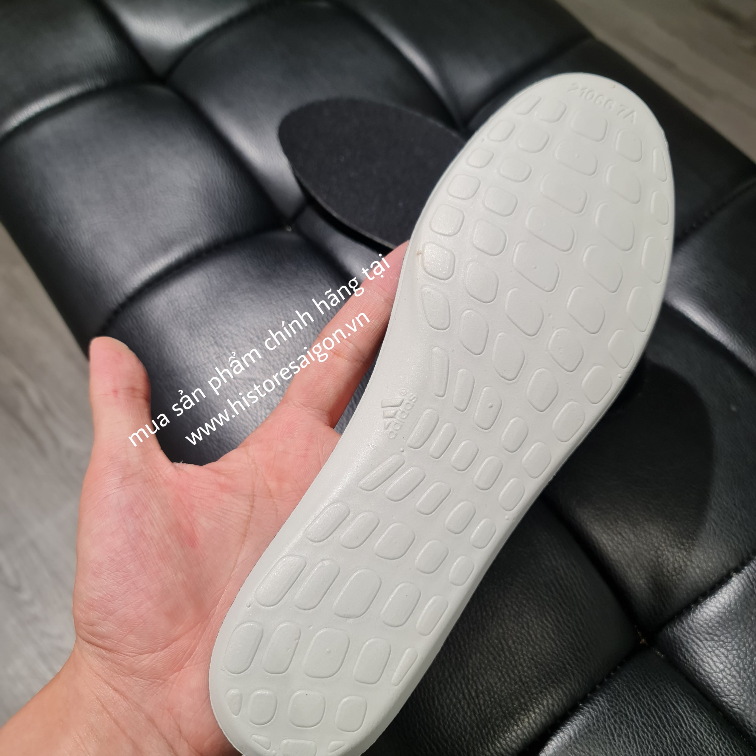 107 -  Lót giày Adidas Bounce - Đen chữ Trắng [HÀNG CHÍNH HÃNG]