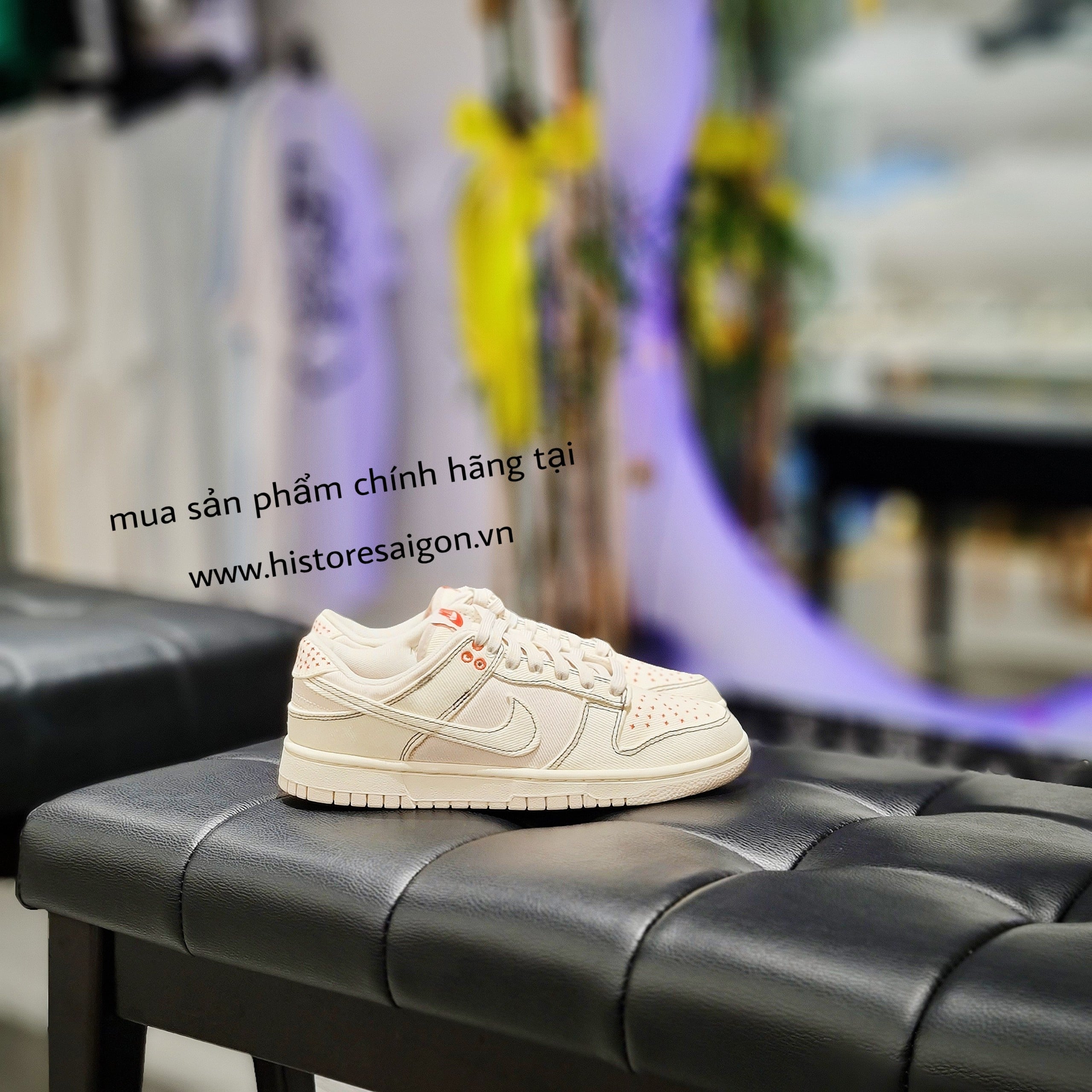 076 -  Giày Nike Dunk Nike Dunk Low SE ‘Sashiko Light Orewood Brown’ - Trắng Kem - Code DV0834 100 [HÀNG CHÍNH HÃNG]