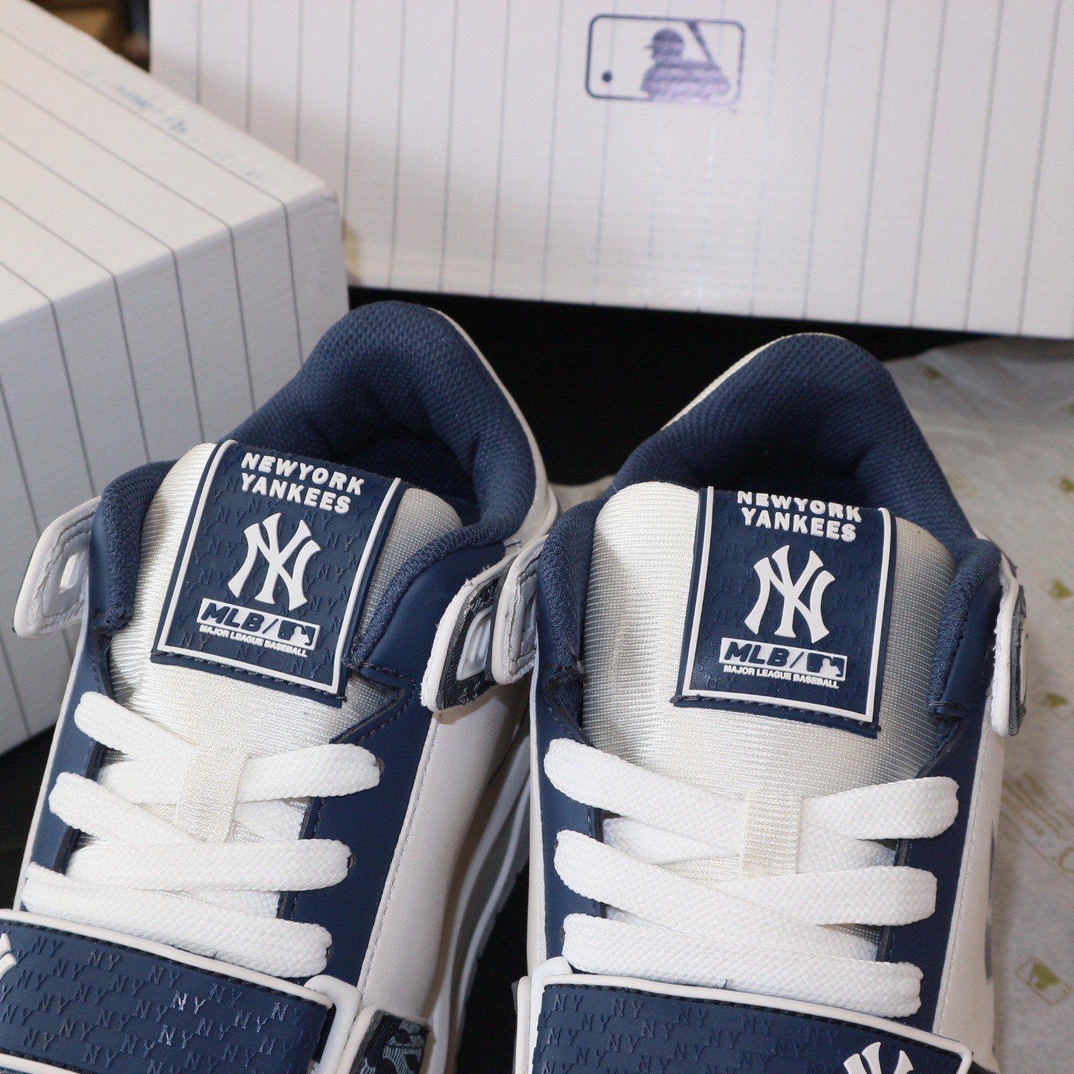 226 -  Giày MLB Liner Mid NY Denim Monogram - Xanh Dương Đậm - Code 3ASXCDN3N-50NYD [HÀNG CHÍNH HÃNG]