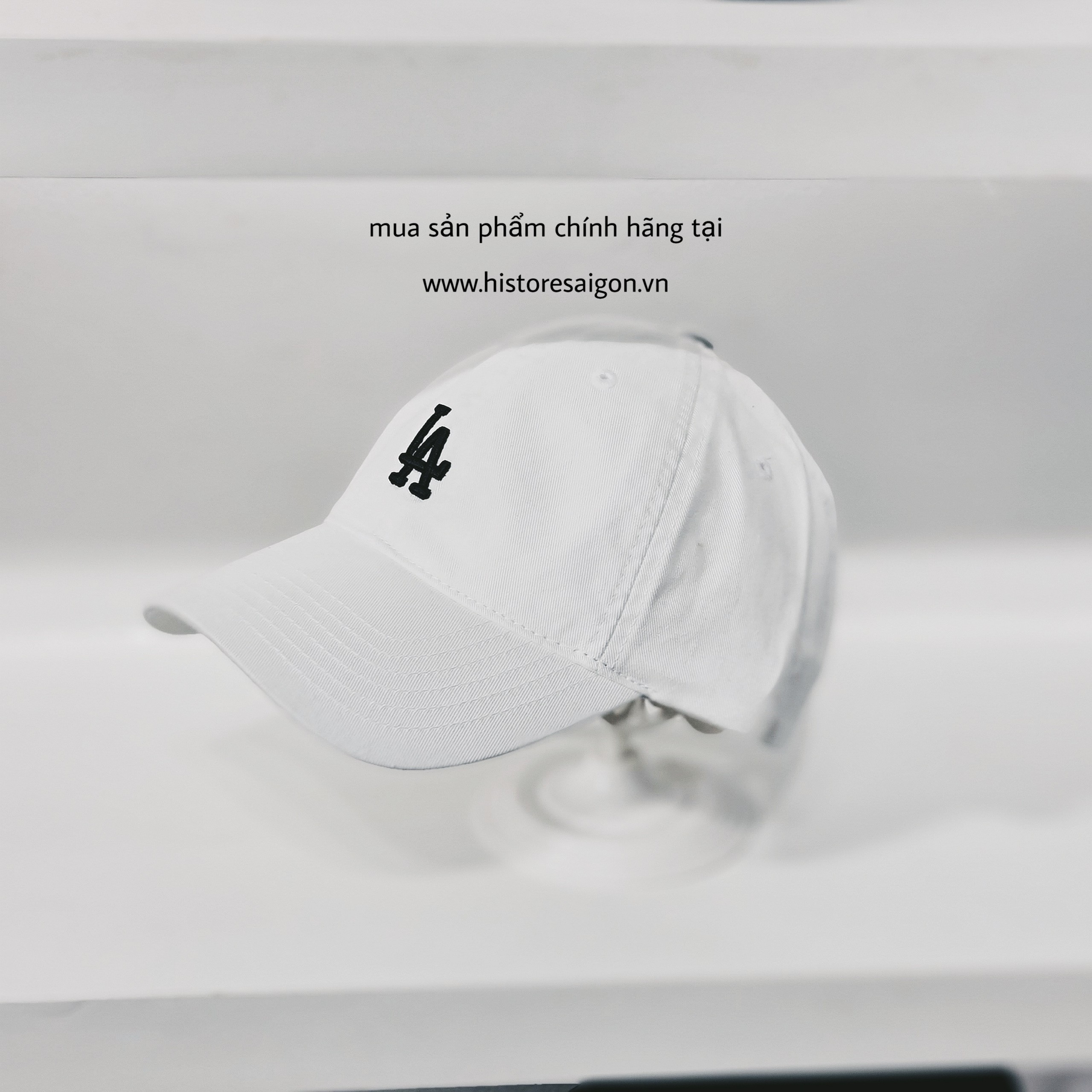 065 -  Nón MLB Trắng LA [HÀNG CHÍNH HÃNG]