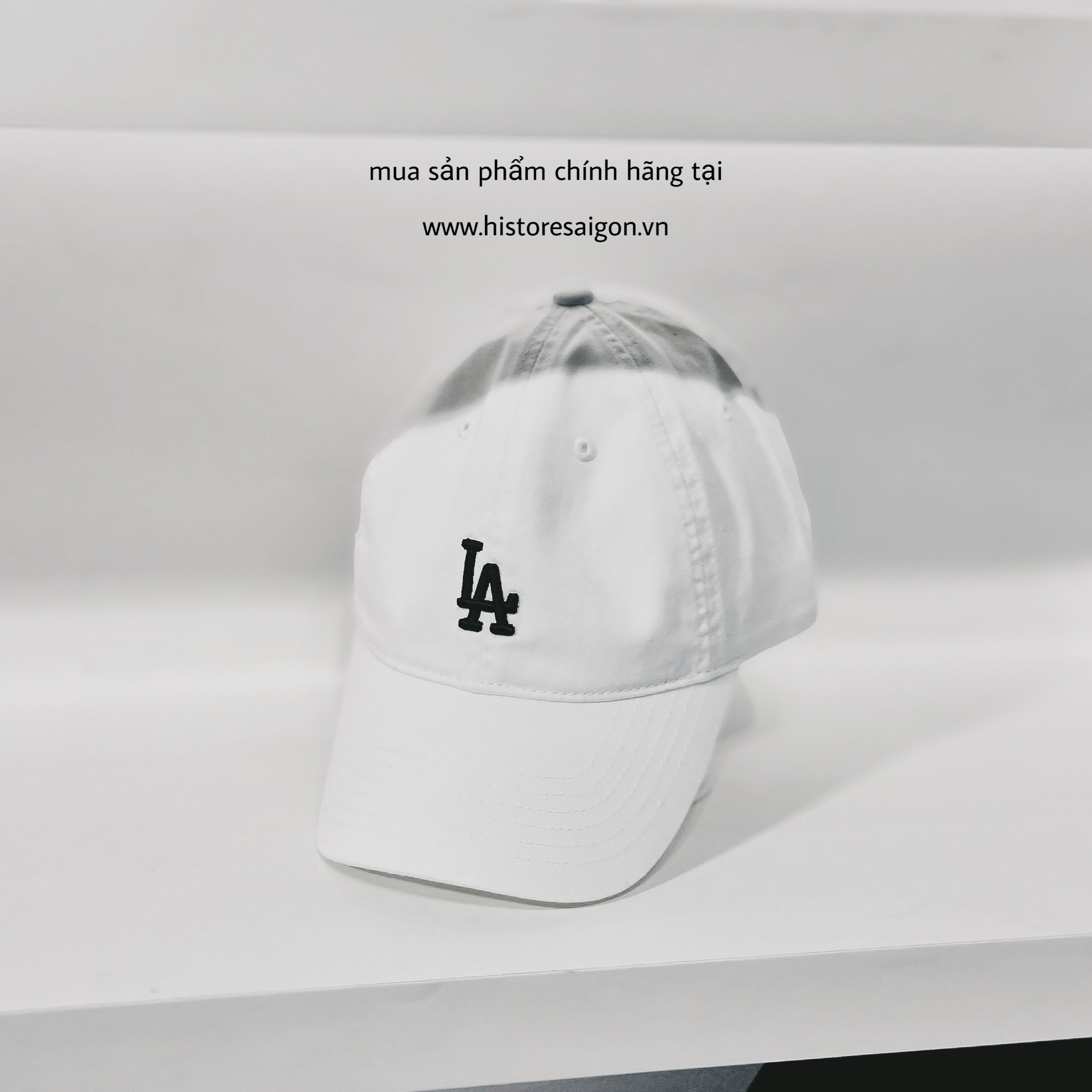 065 -  Nón MLB Trắng LA [HÀNG CHÍNH HÃNG]
