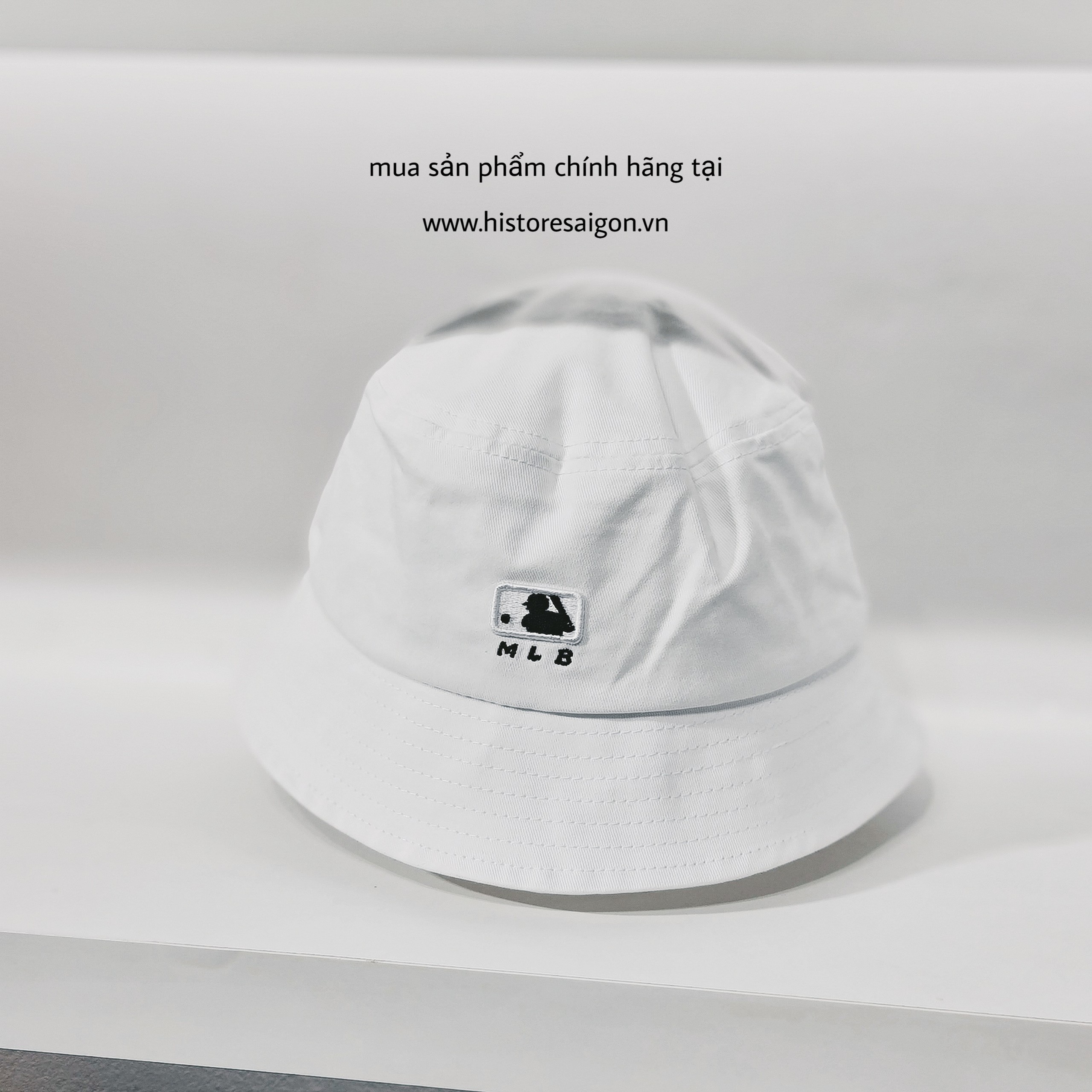 069 -  Nón Bucket MLB Trắng NY [HÀNG CHÍNH HÃNG]