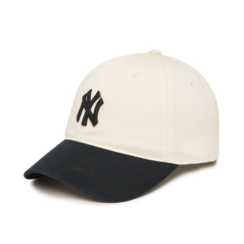 405 -  Nón MLB Unstructured Ball cap - Trắng Kem Đen - Ny Đen [HÀNG CHÍNH HÃNG]