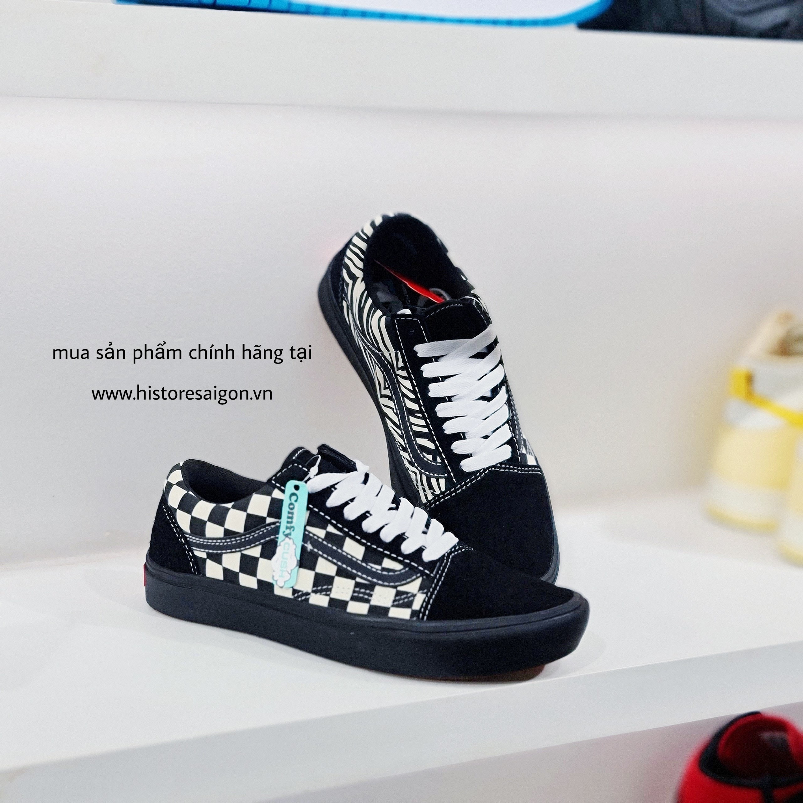 051 -  Vans Old Skool Comfy - Đen Caro [HÀNG CHÍNH HÃNG]