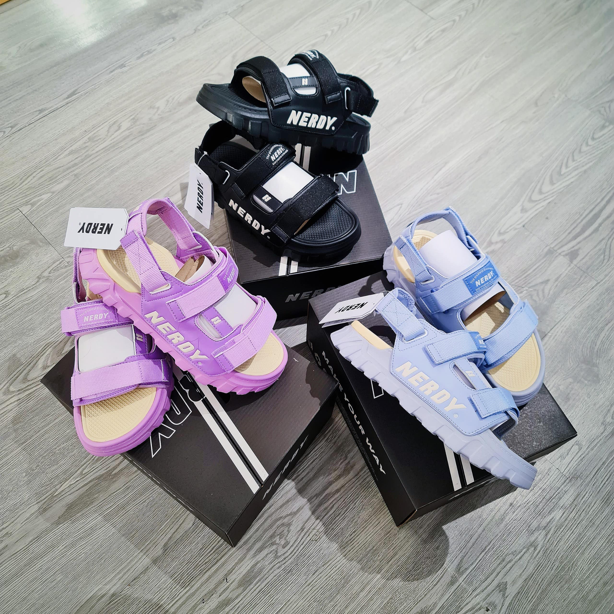 058 -  Sandal Nerdy Black - Đen - Code PNEU22AE03 [HÀNG CHÍNH HÃNG]