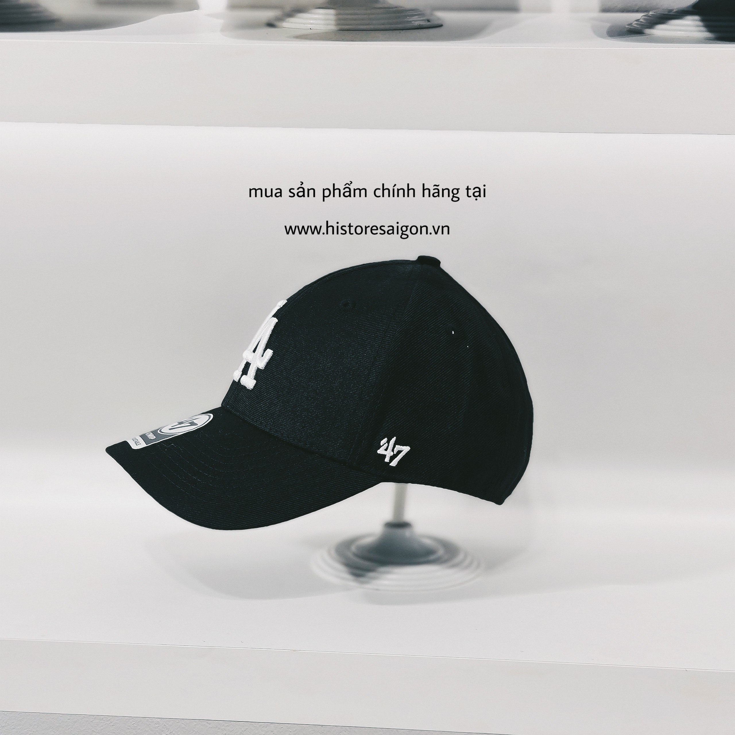 037 -  Nón New Era - Đen - LA Chữ Trắng [HÀNG CHÍNH HÃNG]