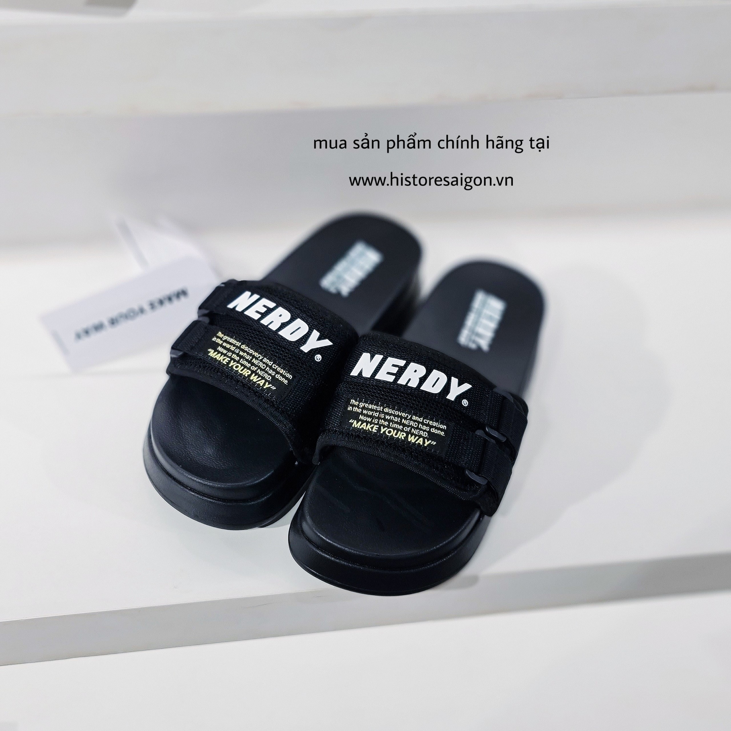 013 -  Dép Nerdy - Đen [HÀNG CHÍNH HÃNG]