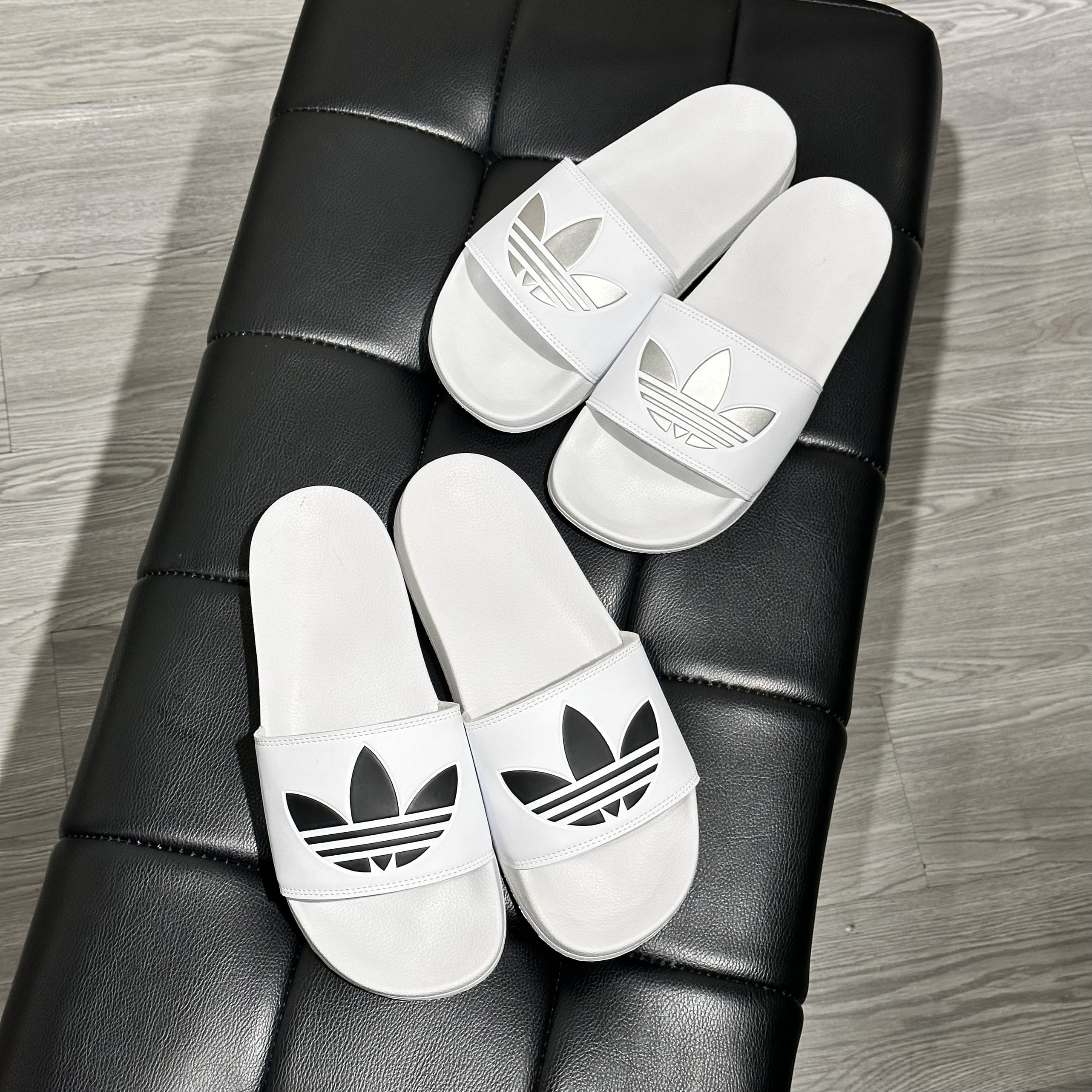 010 - [HÀNG CHÍNH HÃNG] Dép Adidas Adilette Lite - Trắng - Logo đen