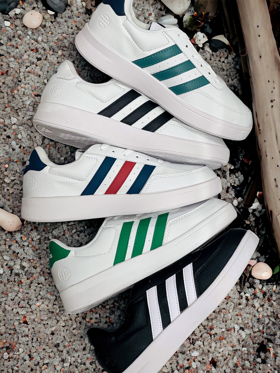 254 -  Giày Adidas Break Net 2.0 - Wht/BLK - Trắng Sọc Đen [HÀNG CHÍNH HÃNG]