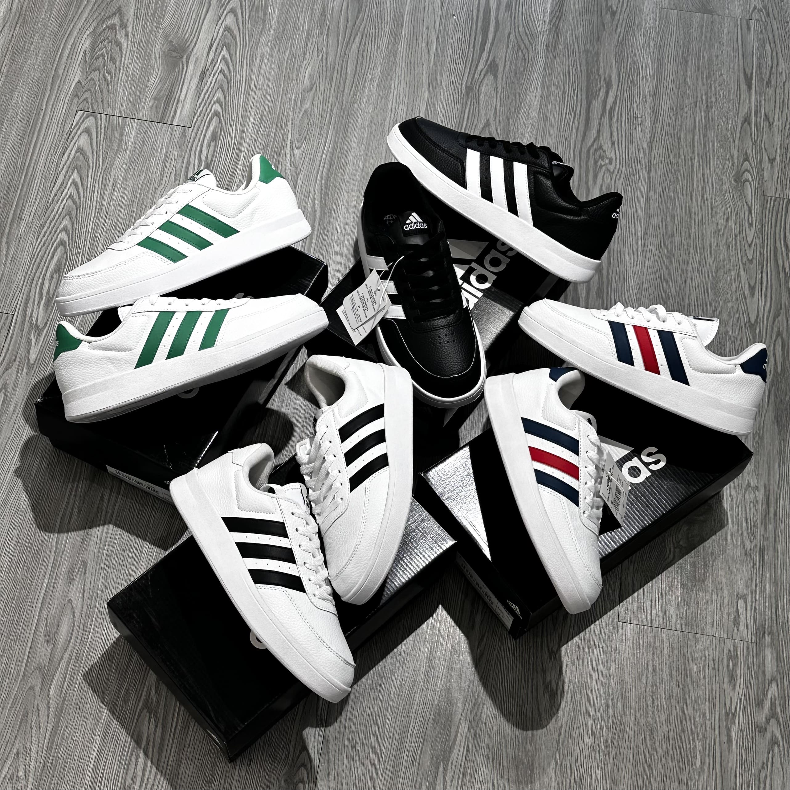 253 -  Giày Adidas Break Net 2.0 - BLK/Wht - Đen Sọc Trắng [HÀNG CHÍNH HÃNG]