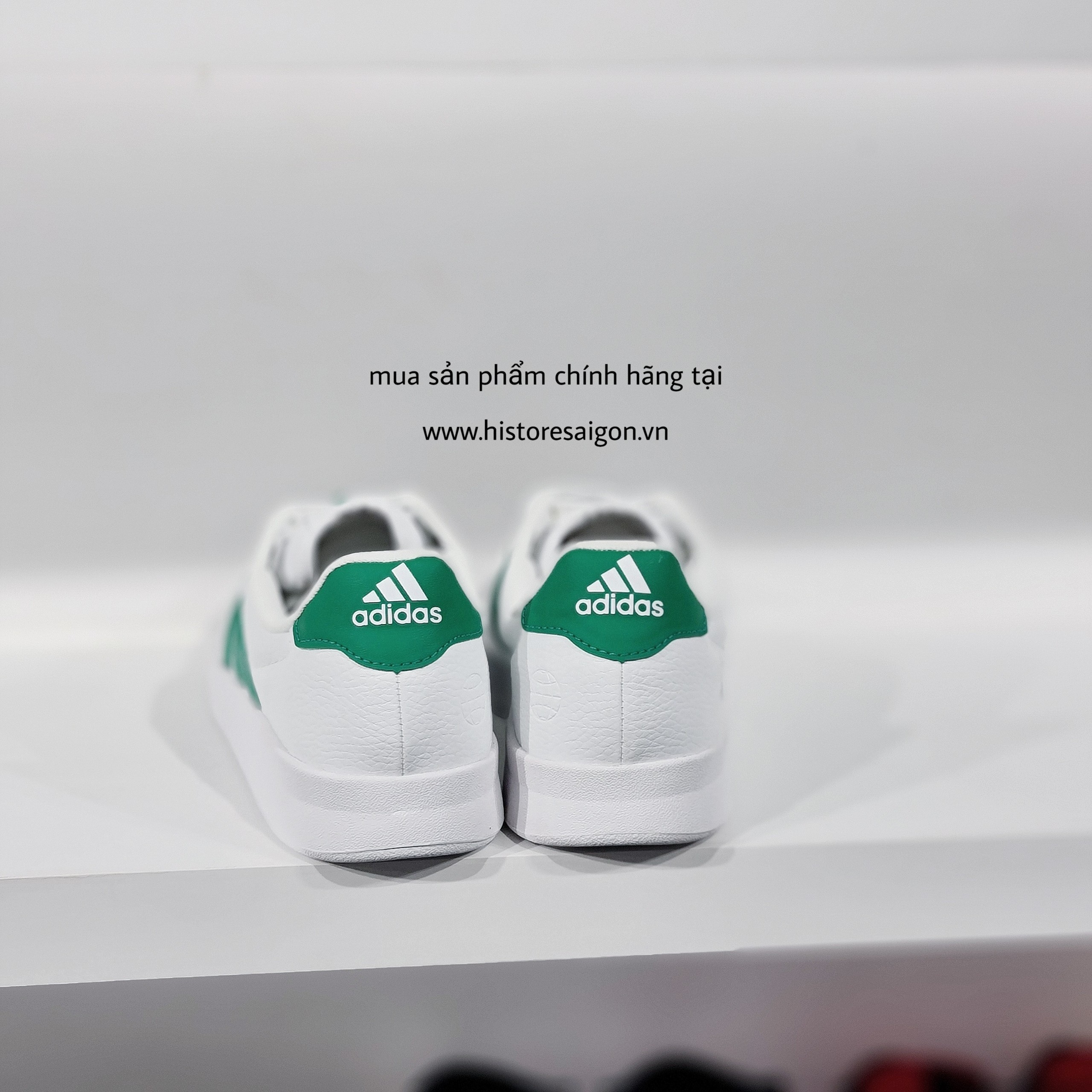251 -  Giày Adidas Break Net 2.0 - Wht/Gre - Trắng Sọc Xanh Lá [HÀNG CHÍNH HÃNG]