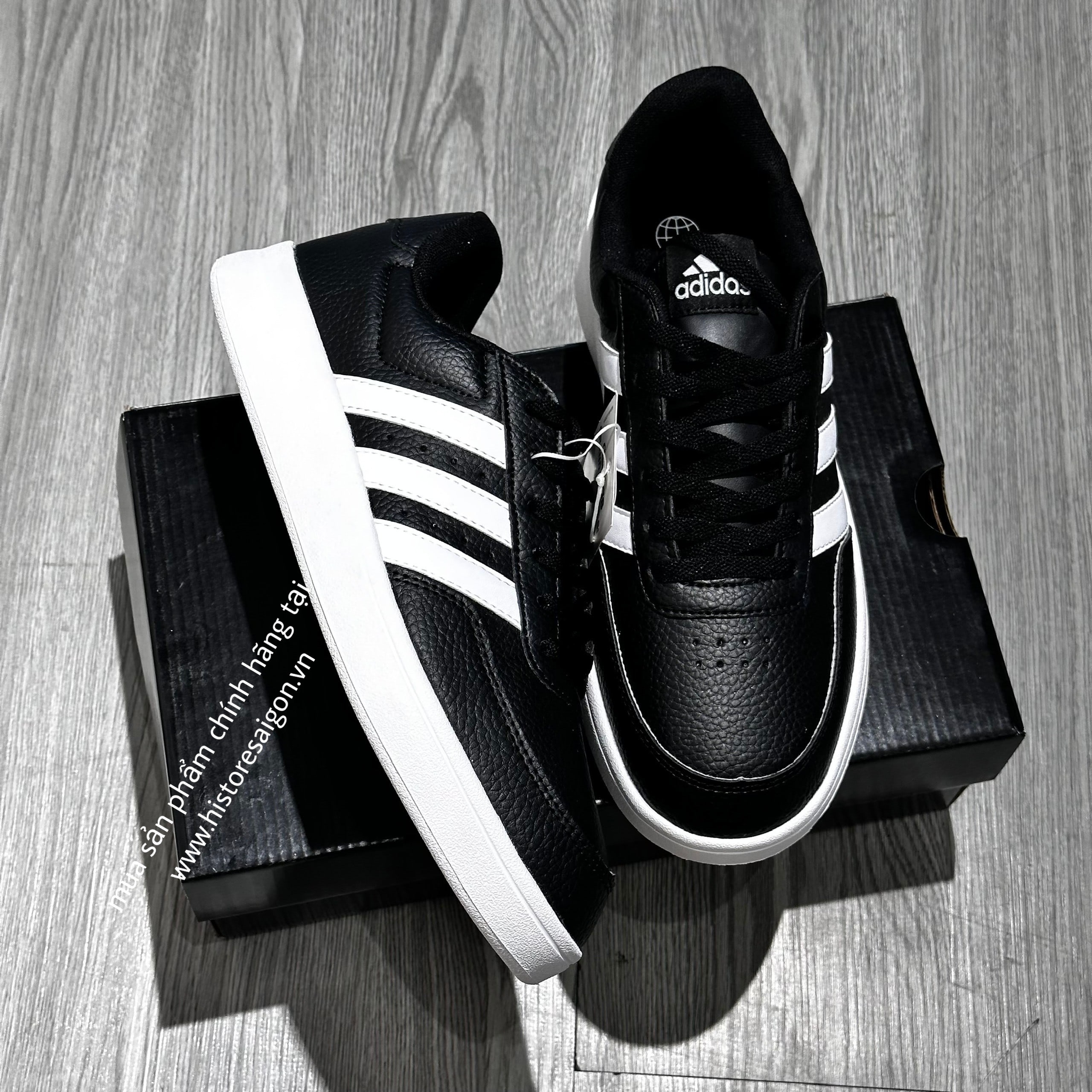 253 -  Giày Adidas Break Net 2.0 - BLK/Wht - Đen Sọc Trắng [HÀNG CHÍNH HÃNG]