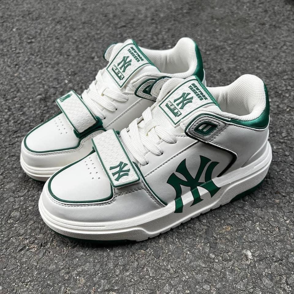 236 -  Giày MLB Liner Mid NY - Trắng Viền Xanh Lá - Code 3ASXLMB3N- [HÀNG CHÍNH HÃNG]